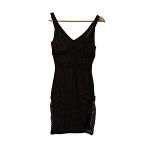 Bebe Addiction Black Shimmer Bodycon Dress Size S Taiwan